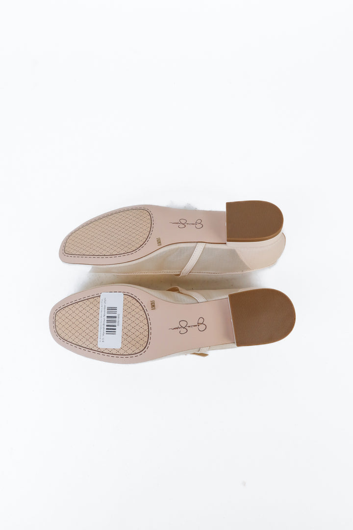 Jessica Simpson Ivory Mesh Mary Jane Flats NWOT (8.5; Retail $79)