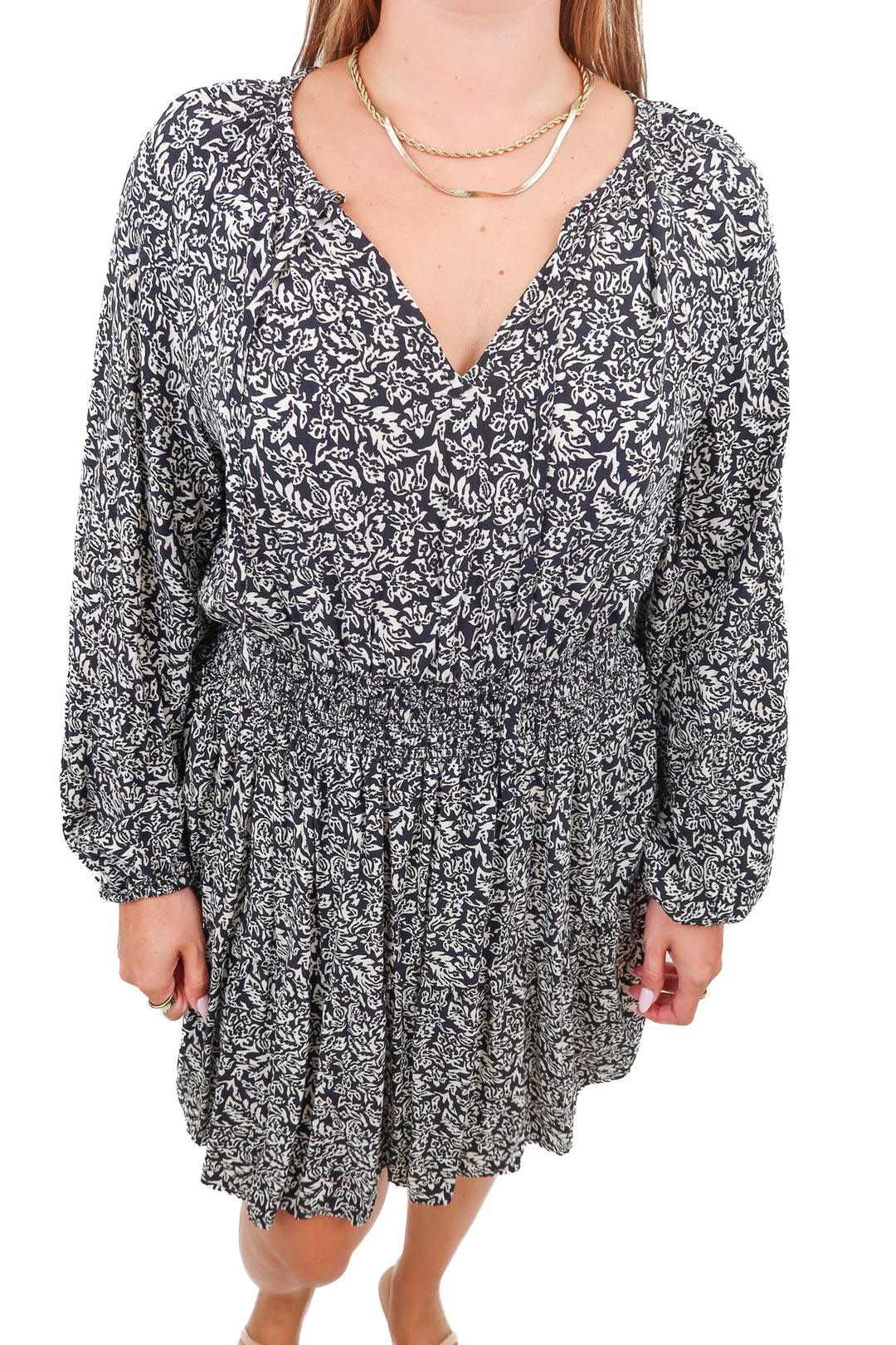 Gap black and white dress (L)