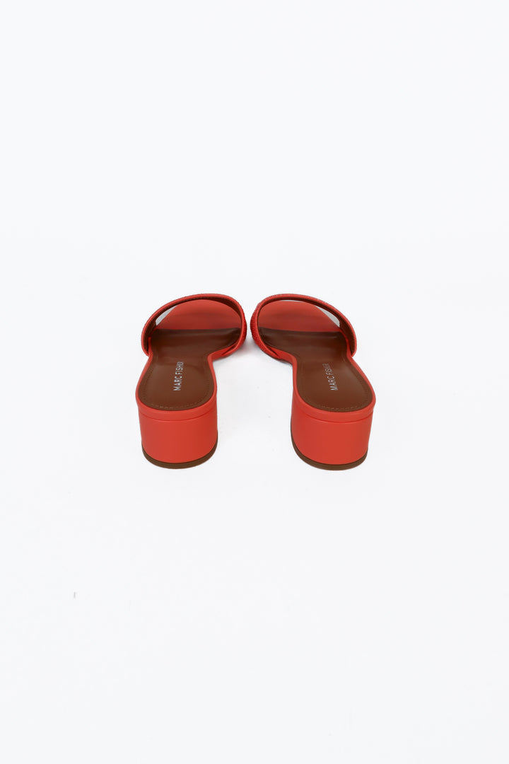 Marc Fisher Orange Block Heel Sandals NWOT (8.5; Retail $85)