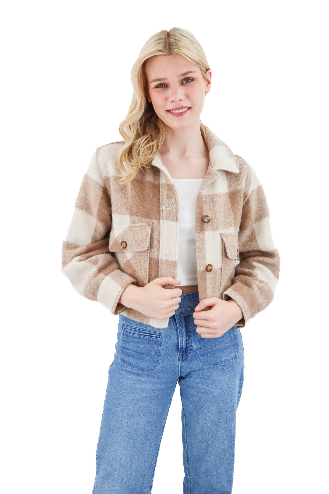 abercrombie & fitch plaid shacket NWT (xs)