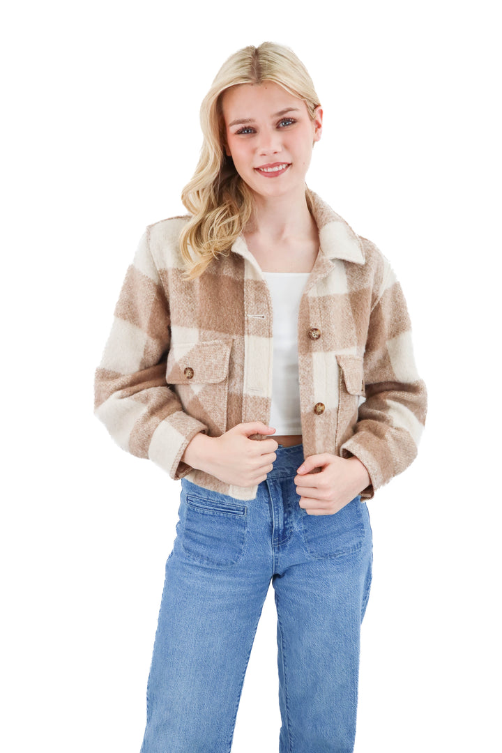 abercrombie & fitch plaid shacket NWT (xs)