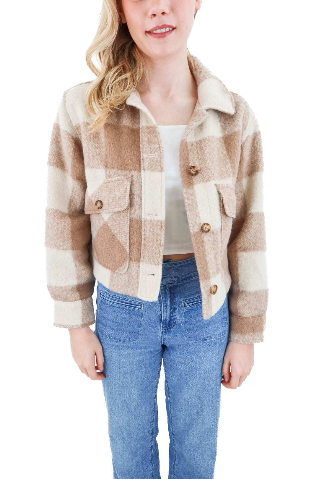 abercrombie & fitch plaid shacket NWT (xs)