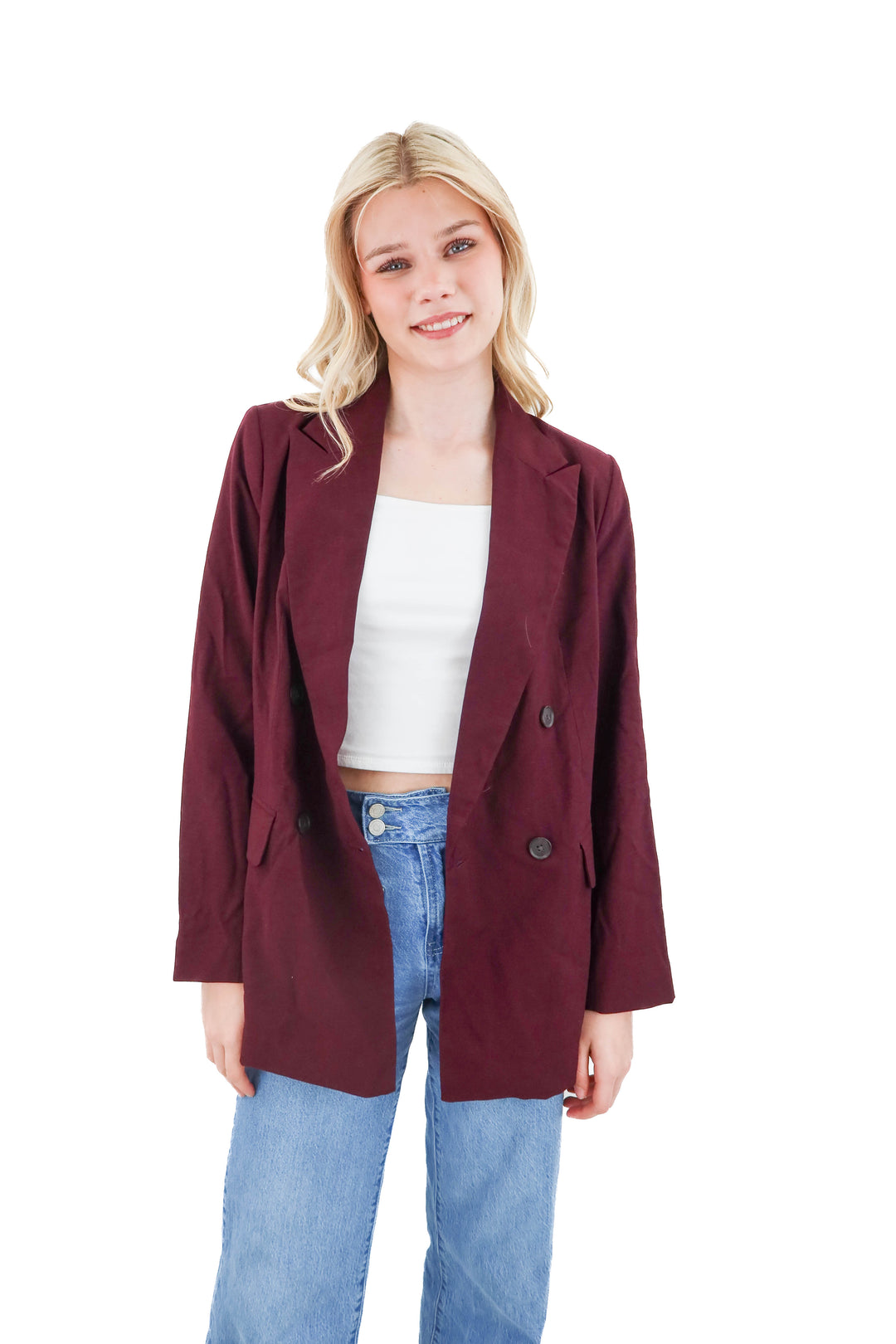 a new day maroon blazer (xs)