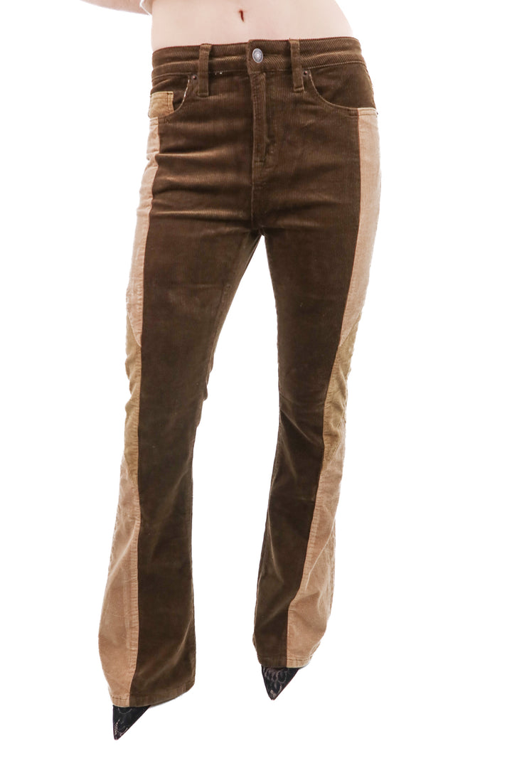 altrd state brown colorblock corduroy pants (27; retail $92)