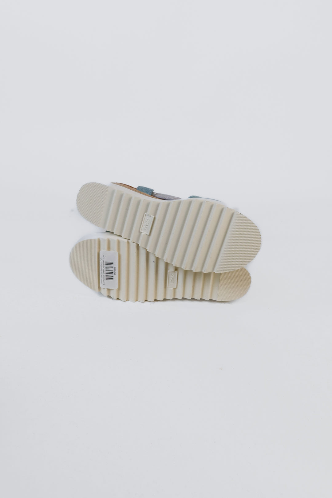 Toms Pastel Blue Washed Denim Wedge Sandals NWOT (8.5; Retail $79)