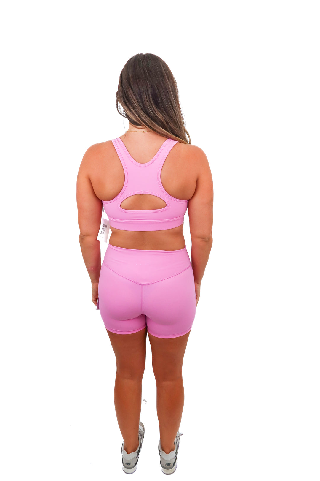 acta pink bra/shorts set NWT (M; retail $100)