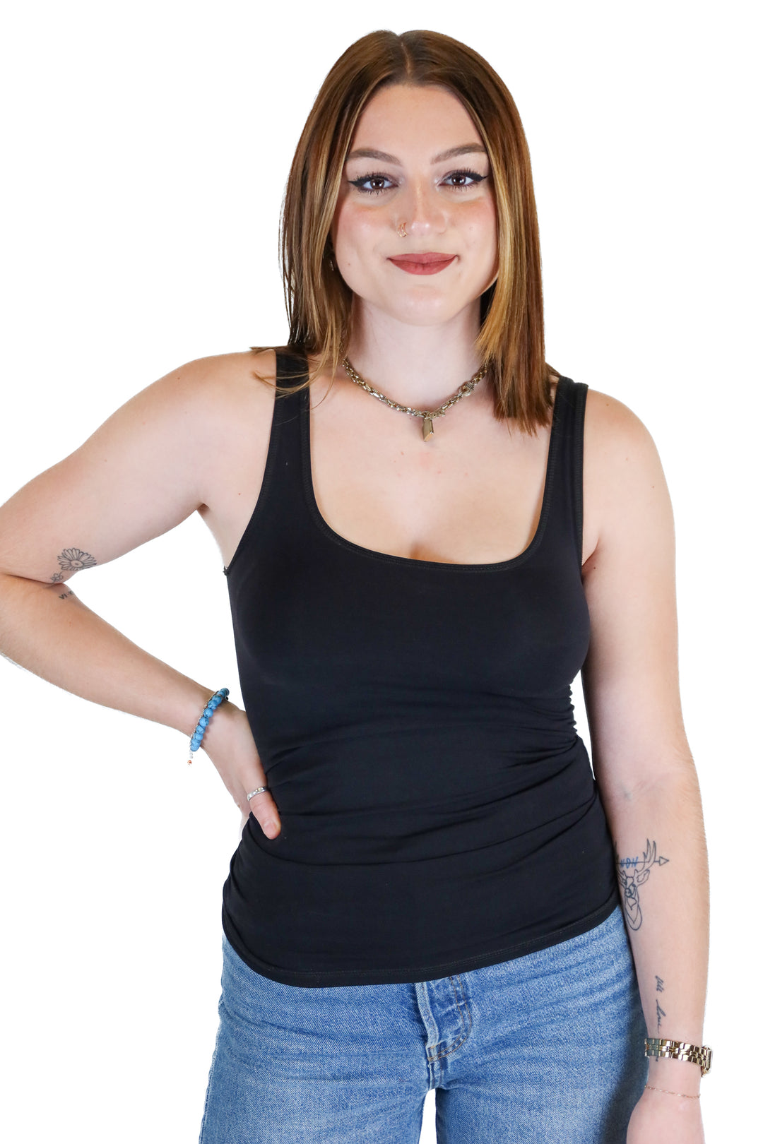 Theory Black Foundational Tank Top (O/S)