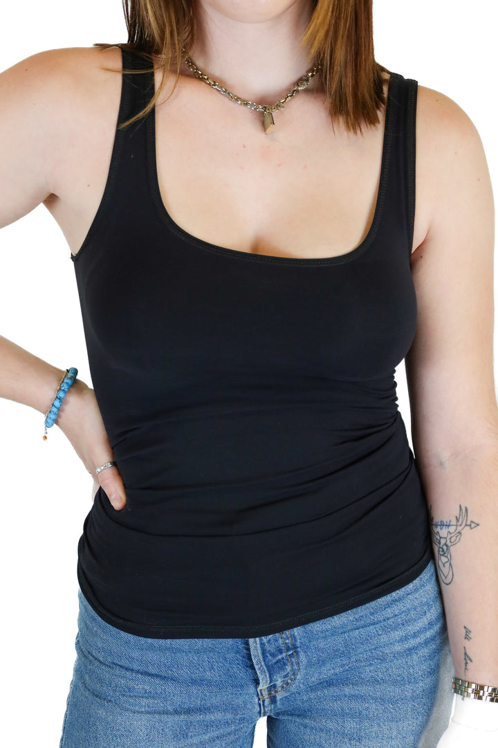 Theory Black Foundational Tank Top (O/S)