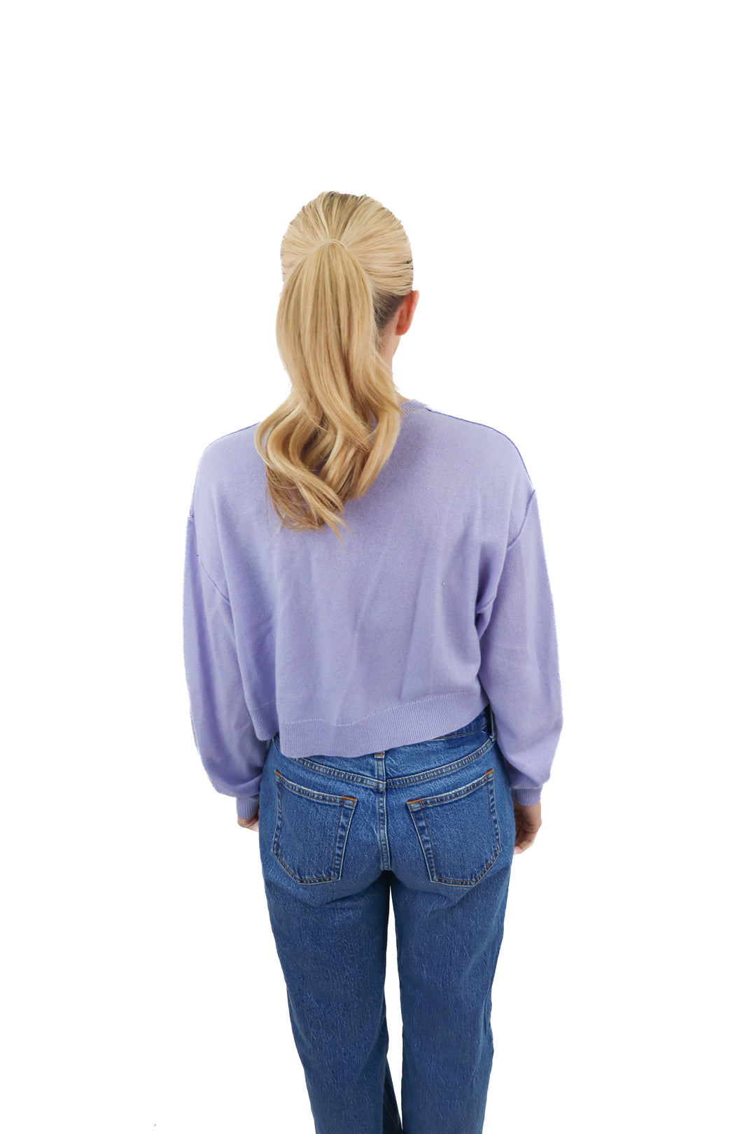 pilcro lavender cashmere sweater (xs; retail $148)