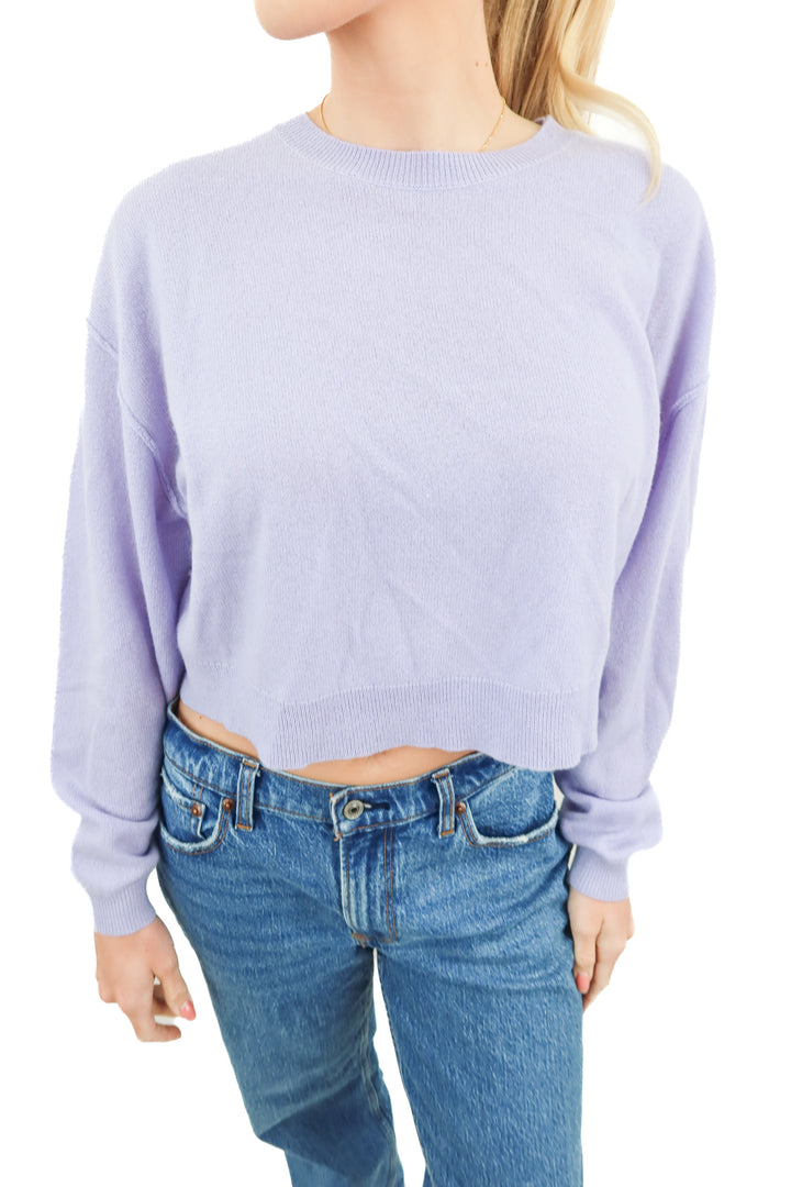 pilcro lavender cashmere sweater (xs; retail $148)