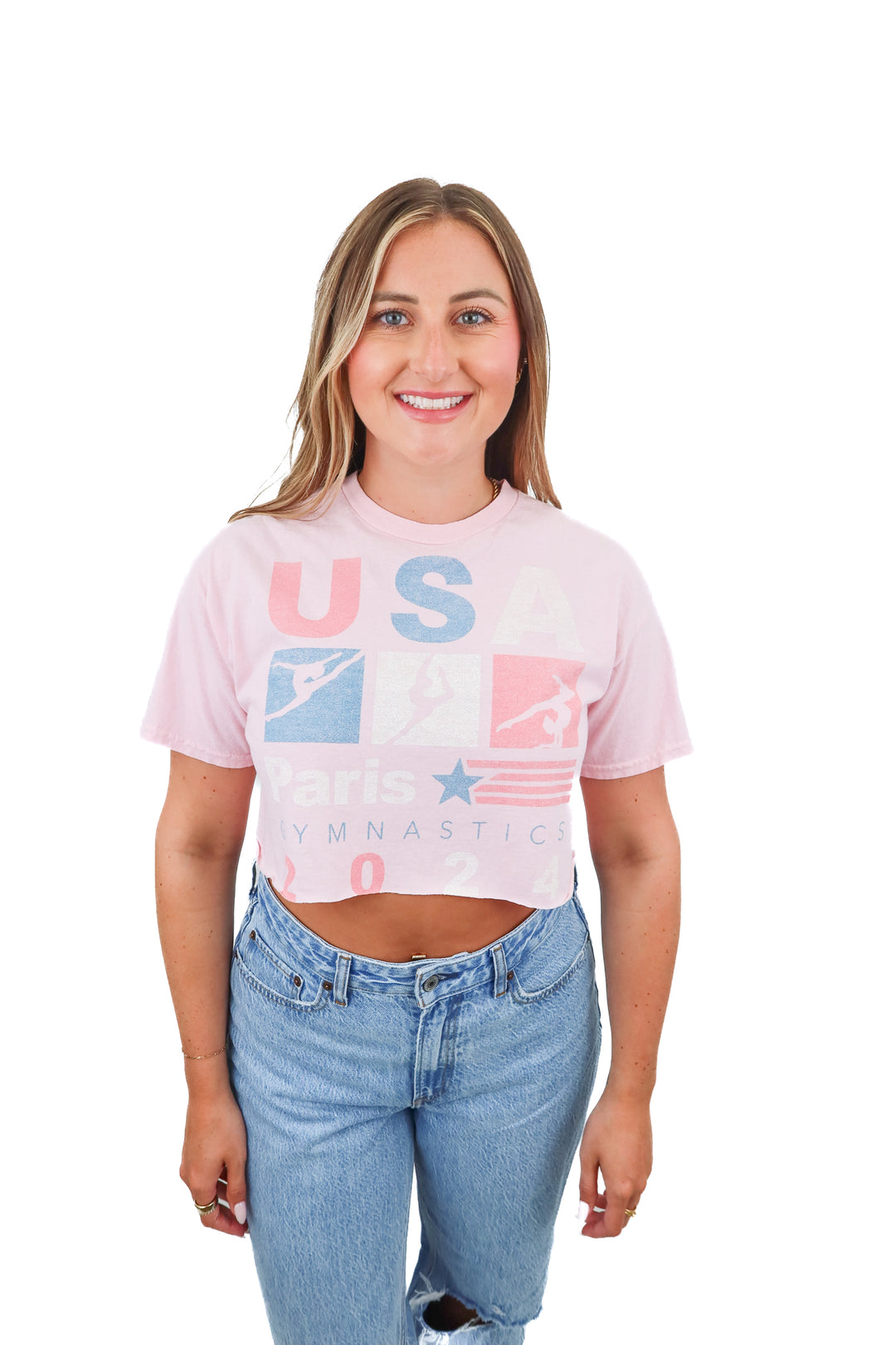 altard state pink usa cropped tshirt NWT (m; retail $42)
