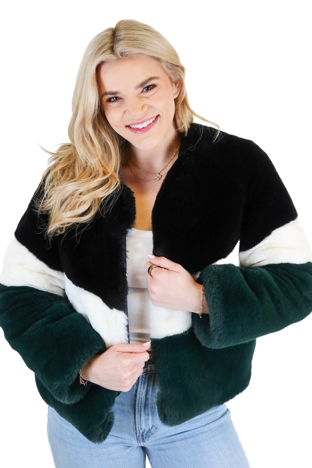 Apparis Faux Fur Cropped Jacket (S; retail $395)
