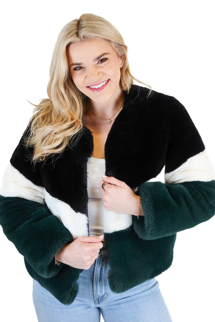 Apparis Faux Fur Cropped Jacket (S; retail $395)