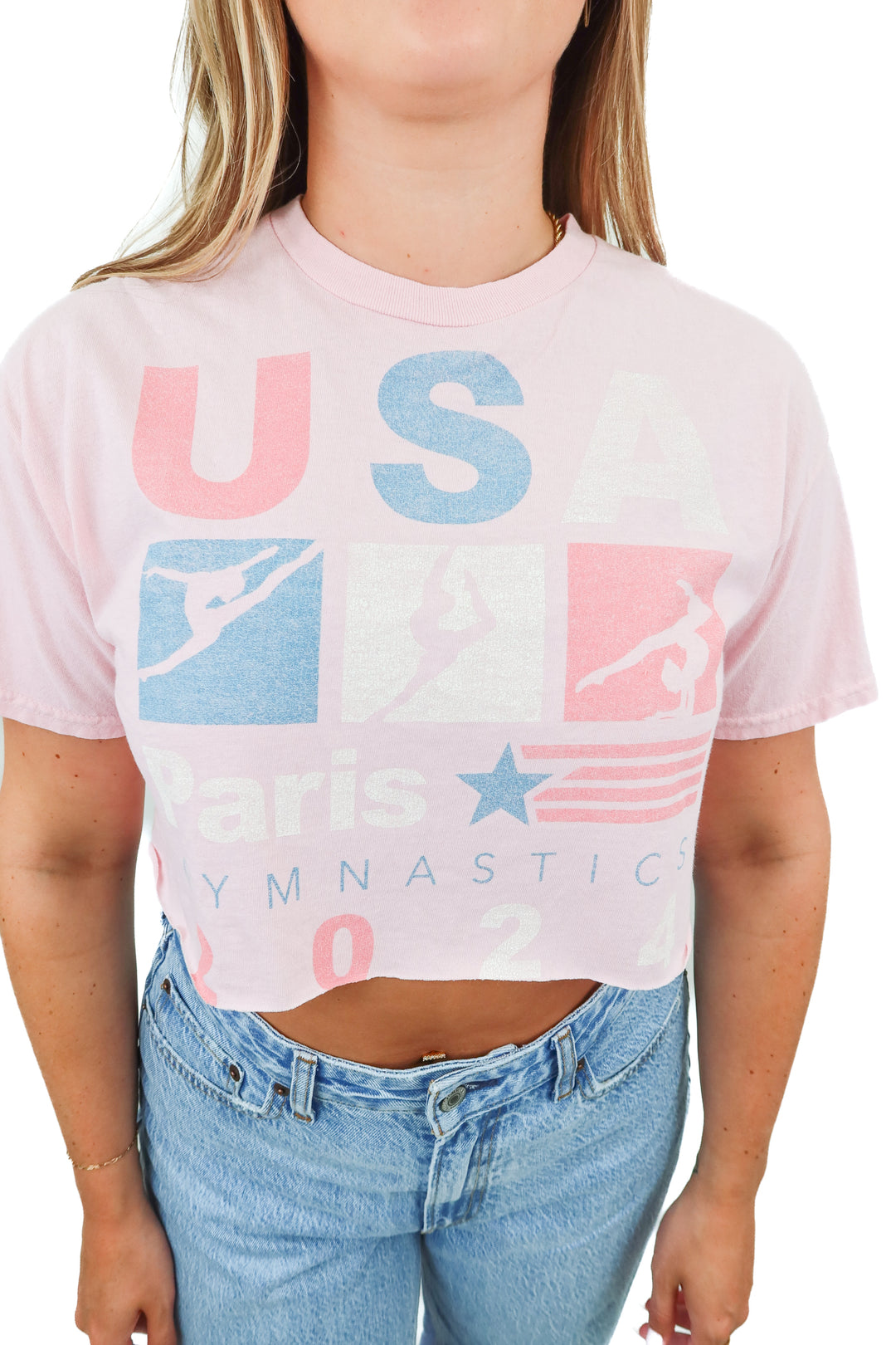 altard state pink usa cropped tshirt NWT (m; retail $42)