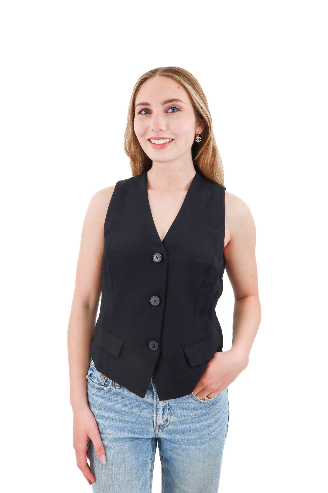 spanx black vest NWT (xs)