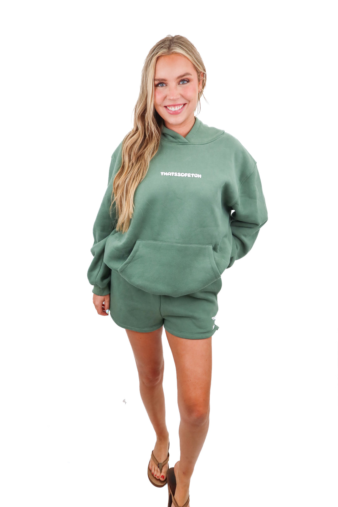 thats so fetch green sweat set NWT (M/L; retail $100)