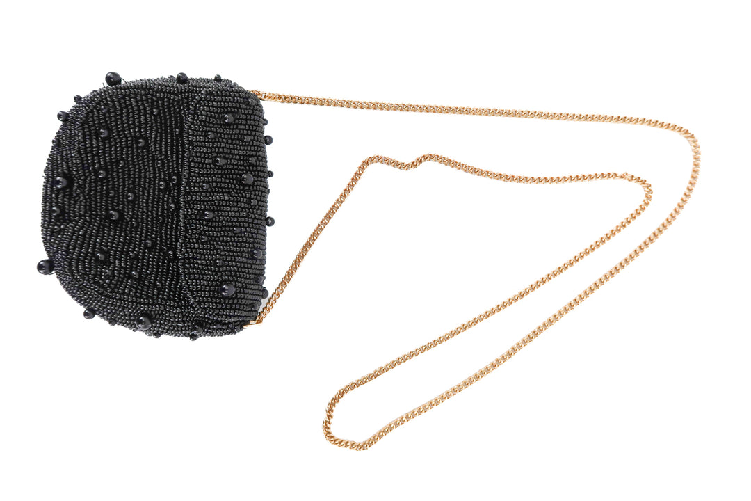 AUCTION by anthropologie black beaded small chain crossbody- ends 11/11 at 8pm CT