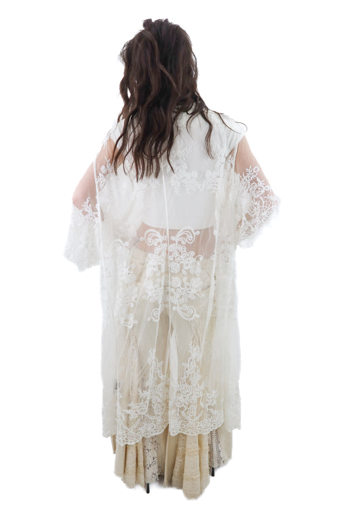 lace white mesh cardigan (s/m)