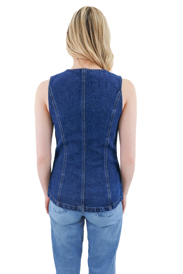h&m denim vest NWT (s)