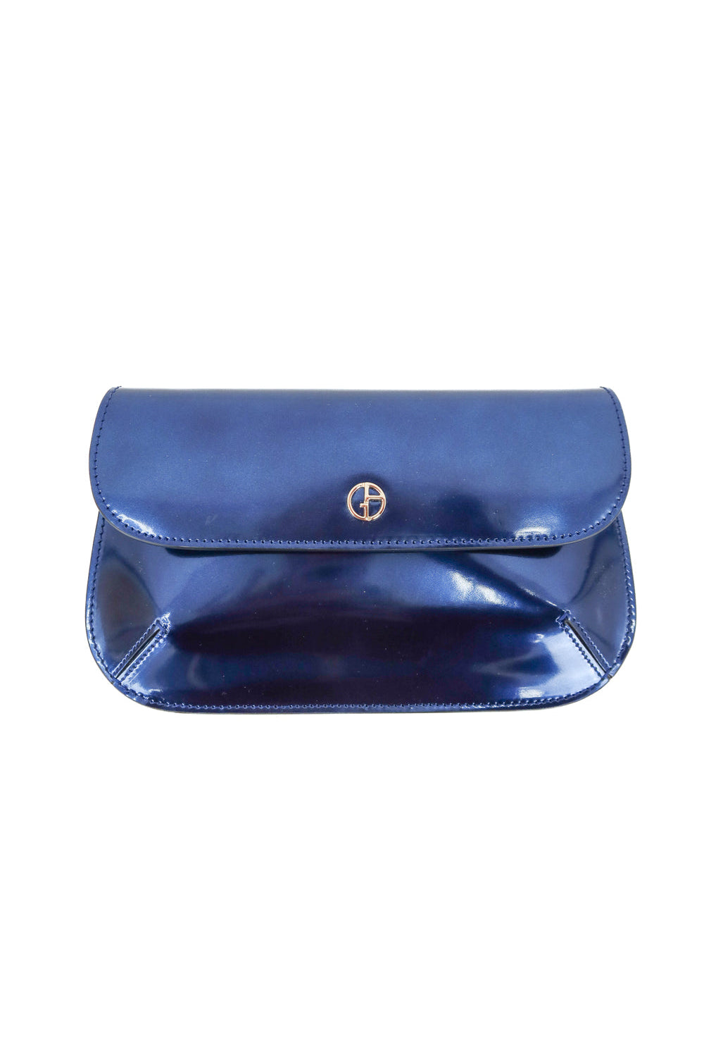 AUCTION giorgio armani blue metallic clutch- ends 11/11 at 8 pm CT