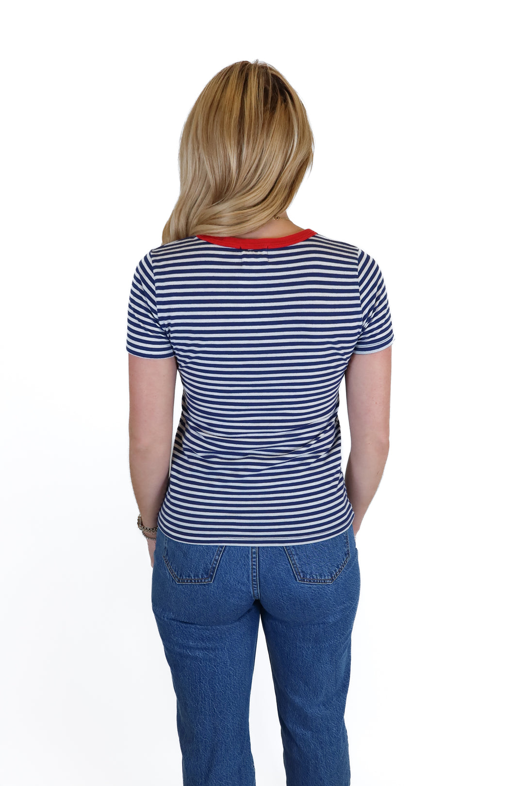 T.LA Striped Crew Neck T-Shirt (XXS)