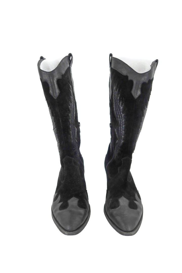 AUCTION zodiac black western boots (7.5)- ends 11/11 at 8pm CT