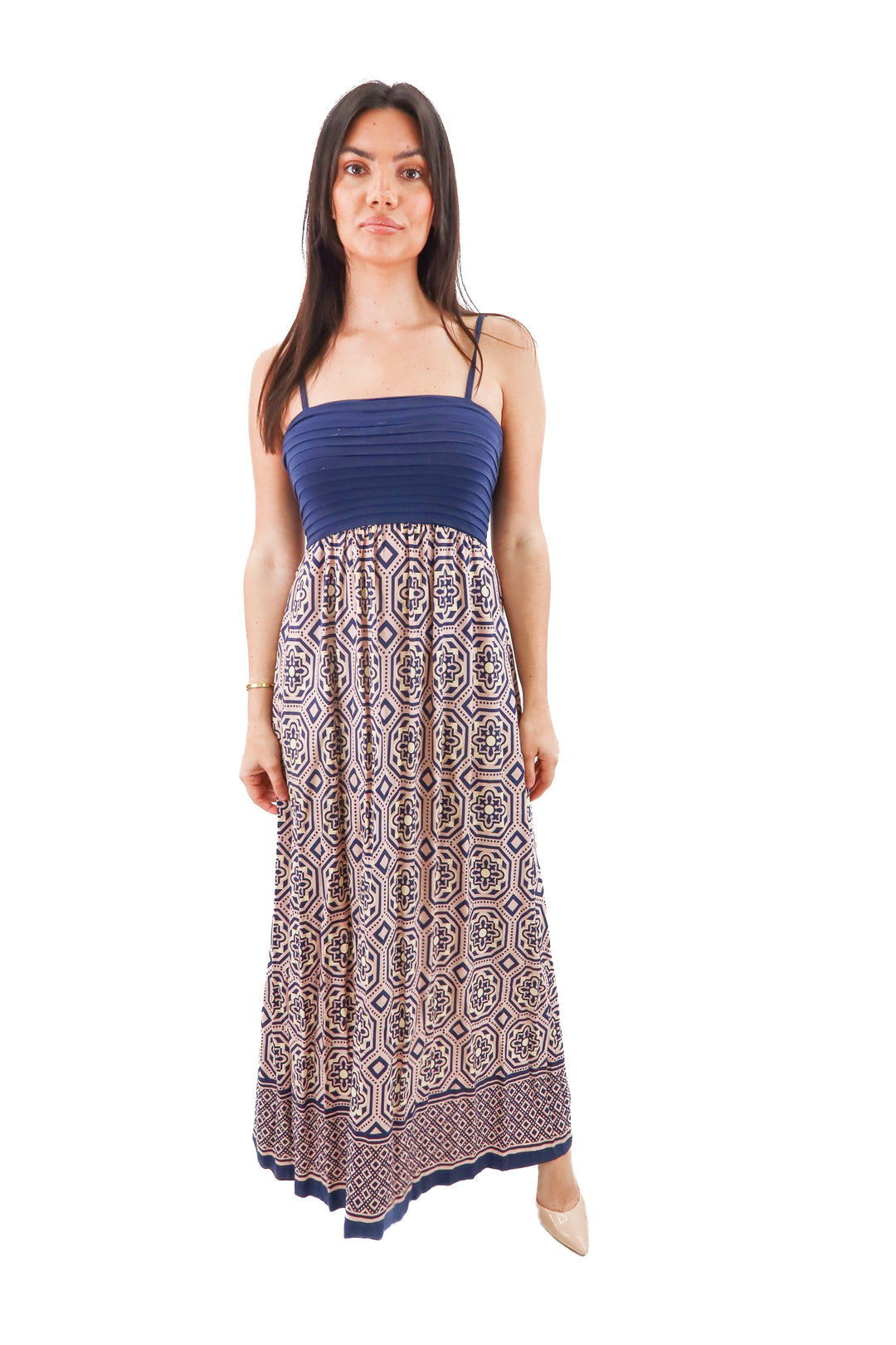 lilka navy/purple floral maxi (m)
