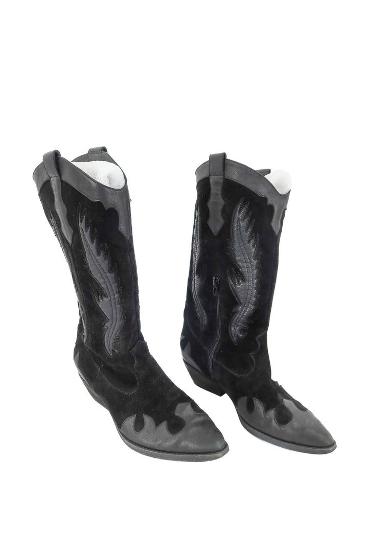 AUCTION zodiac black western boots (7.5)- ends 11/11 at 8pm CT