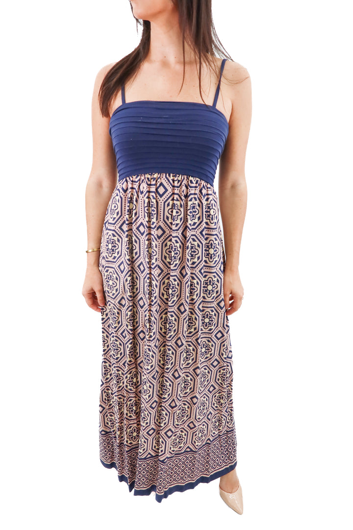 lilka navy/purple floral maxi (m)