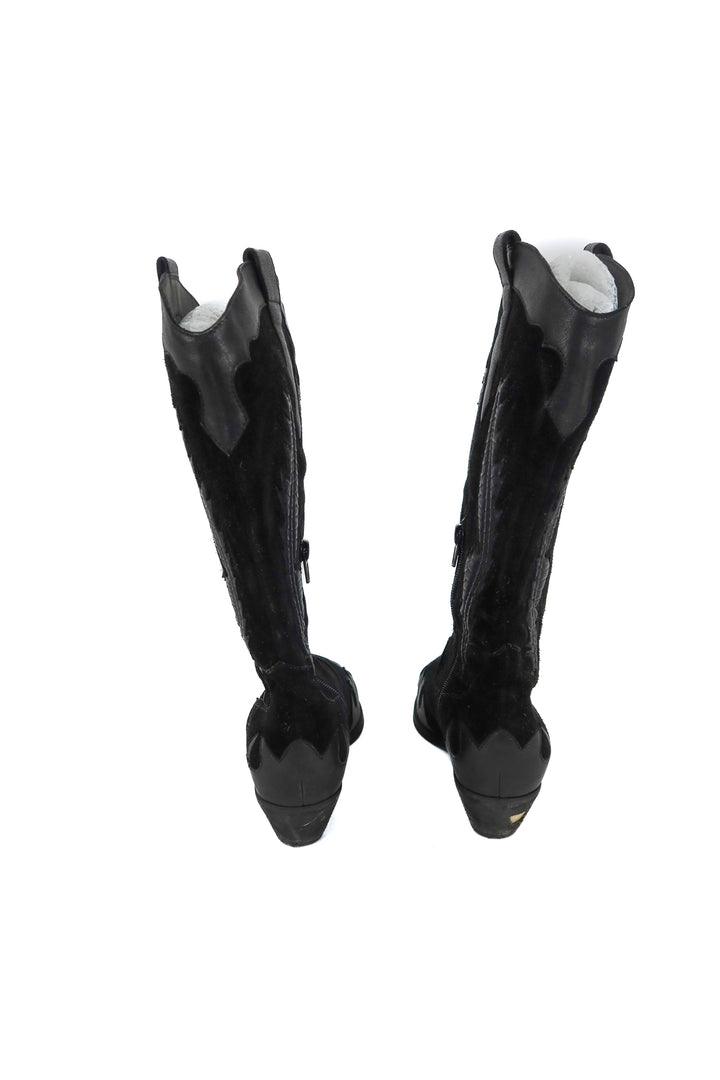 AUCTION zodiac black western boots (7.5)- ends 11/11 at 8pm CT