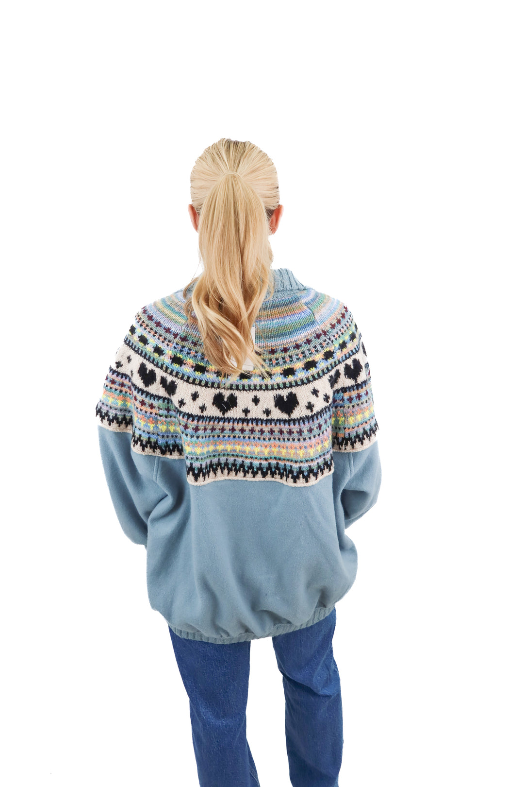 free people blue knit button up shacket NWT (xs; retail $268)