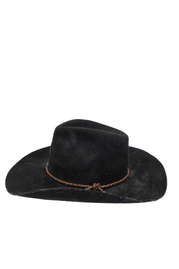 AUCTION brixton black jenkins wool/felt asymmetrical cowboy hat (s)*- ends 11/11 at 8 pm CT