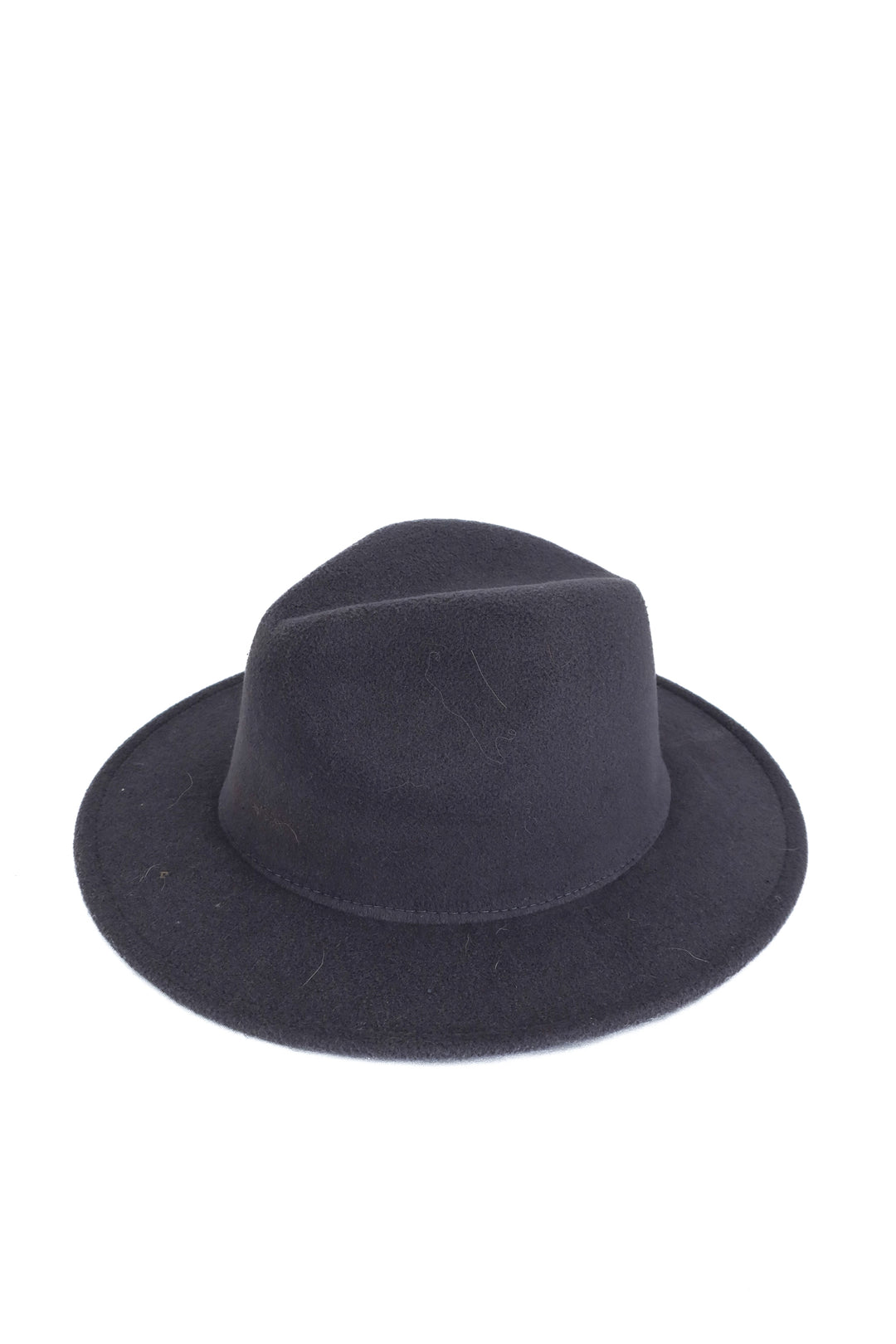 banded grey fedora hat