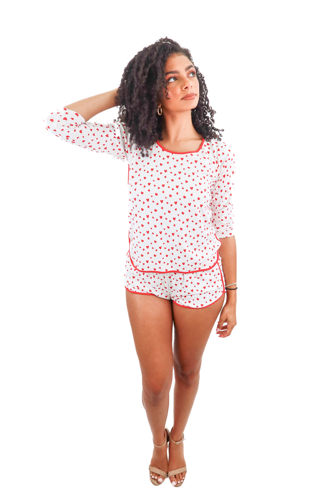 lake heart pj set (xs; retail $120)