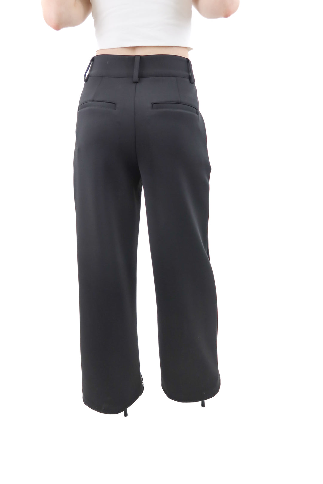 good american black trouser pants (2; retail $188)