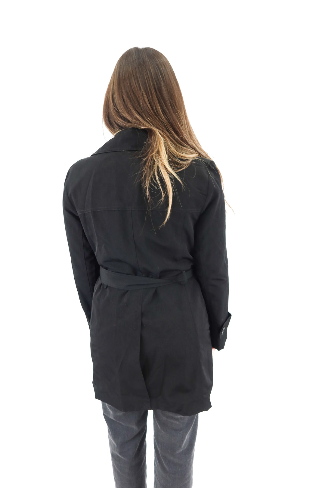 fog by london fog black coat (M; retail $134)