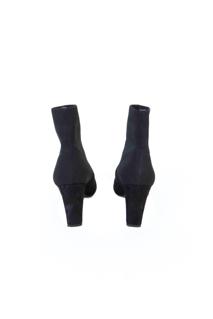Steve Madden Black Suede & Knit Booties (7)