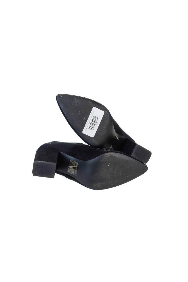 Steve Madden Black Suede & Knit Booties (7)