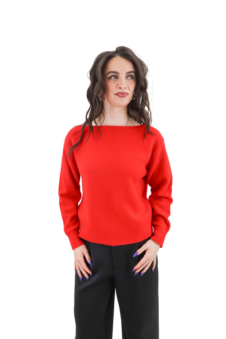 aritzia red cashmere sweater (xxs; retail $168)