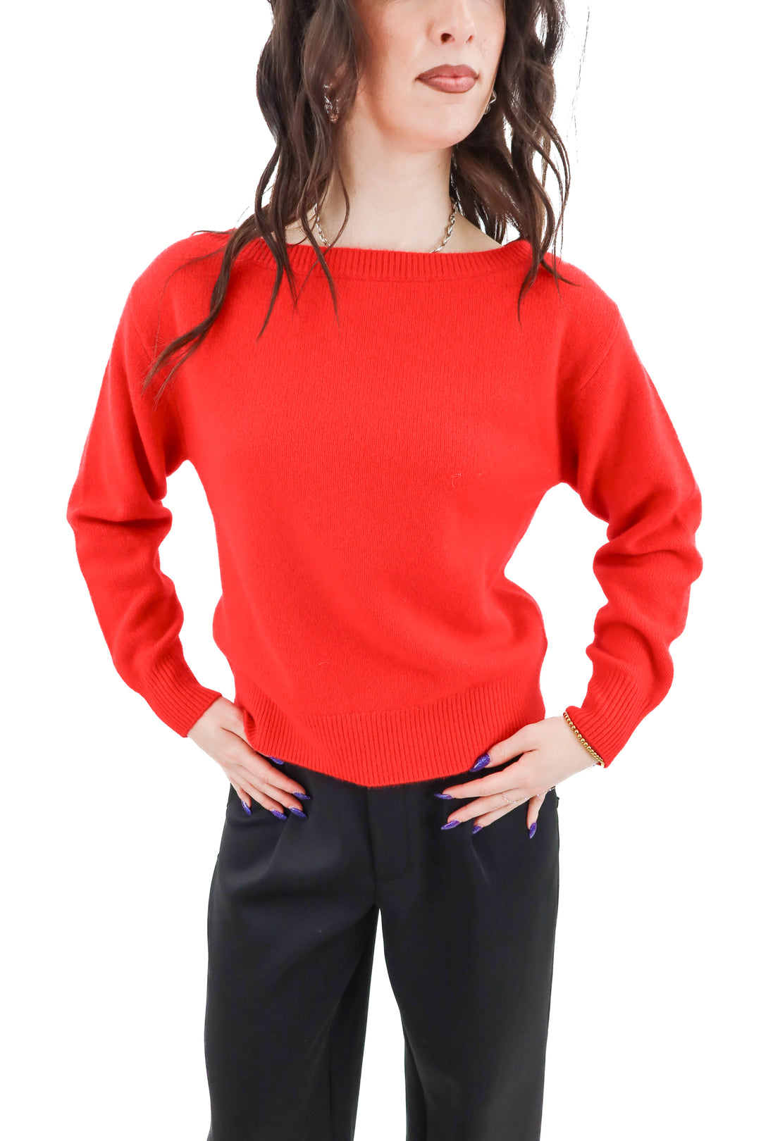 aritzia red cashmere sweater (xxs; retail $168)