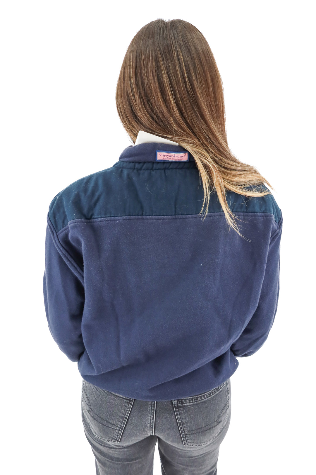 vineyard vines navy 1/4 zip pullover (L)