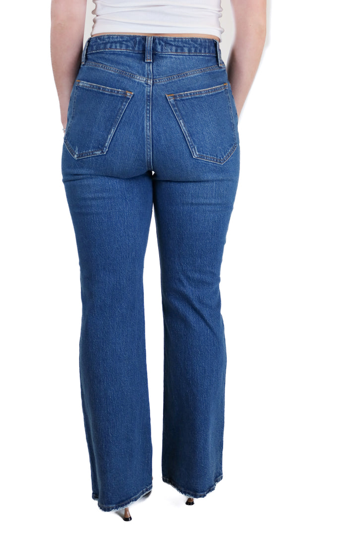 Abercrombie Curve Love High Rise Vintage Flare Blue Jeans NWT; (26; Retail $90)