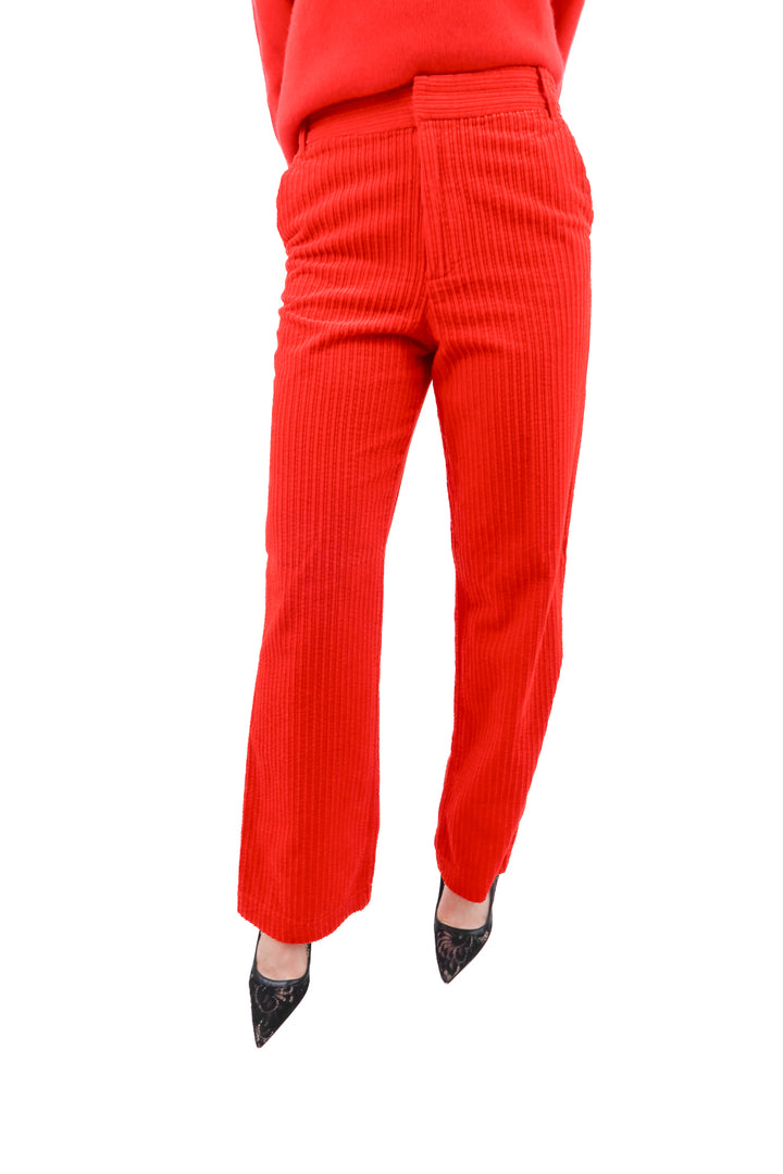 zara red corduroy pants (xs)