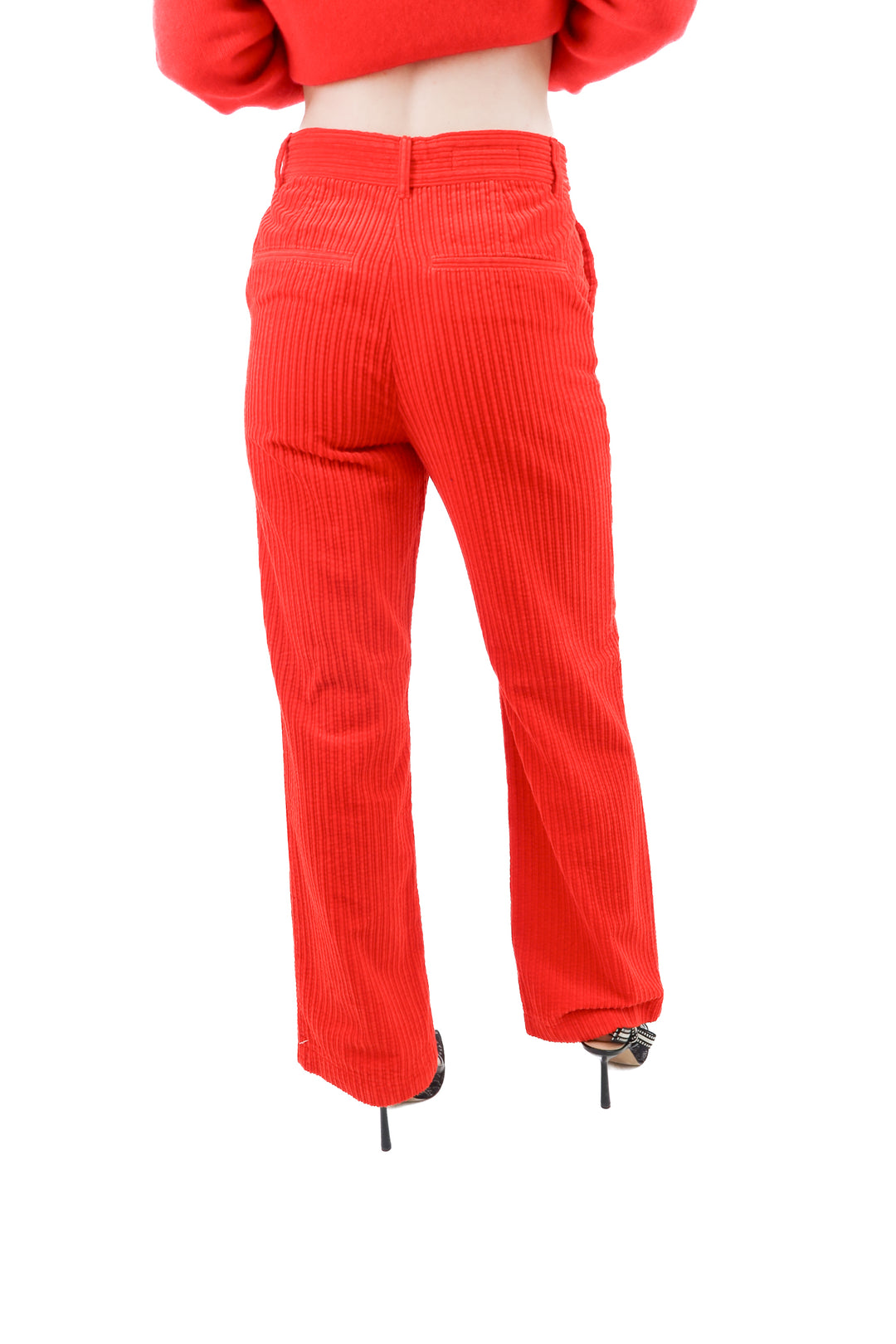 zara red corduroy pants (xs)