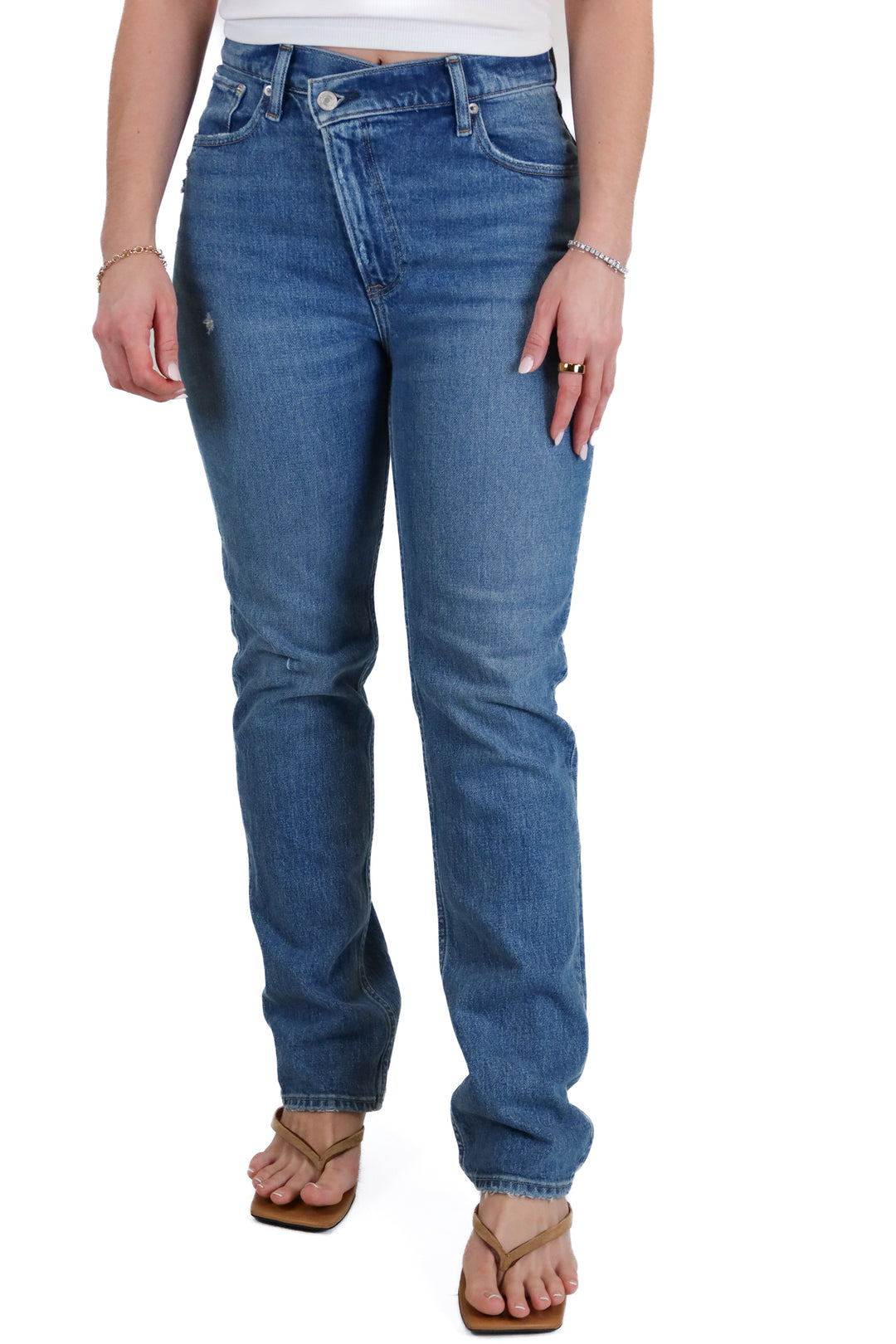 Abercrombie The '90s Straight Ultra High Rise Blue Jeans (26)
