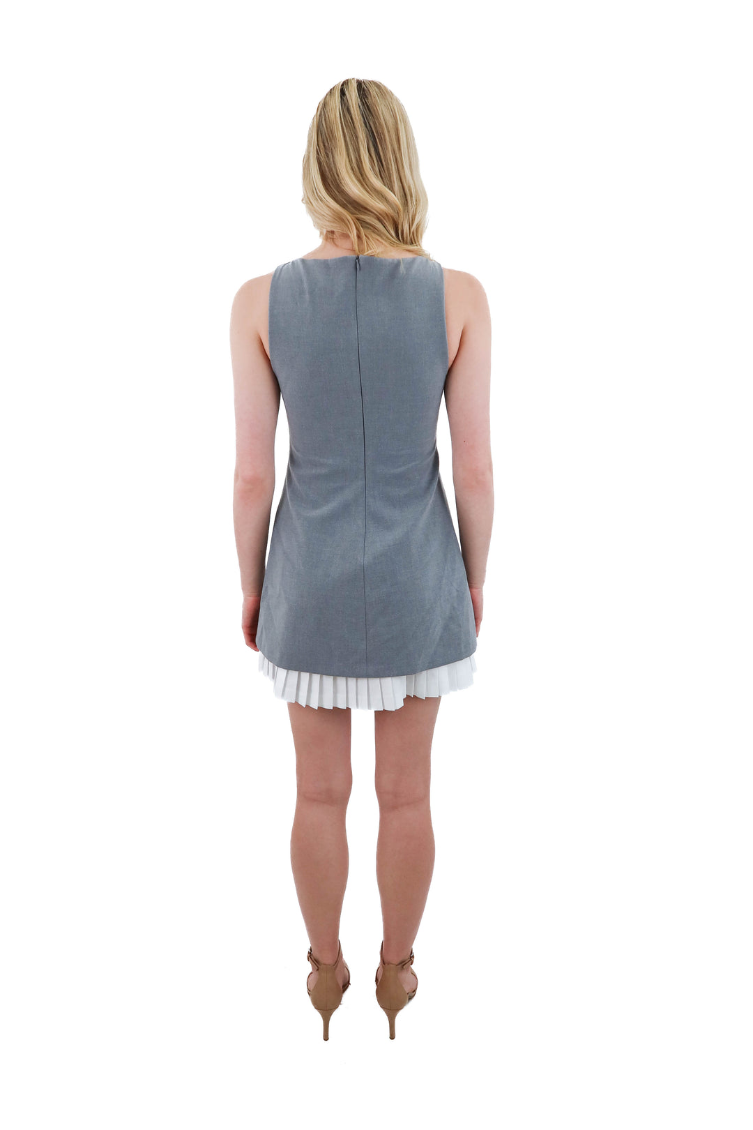 zara grey/white trim mini dress NWT (s)