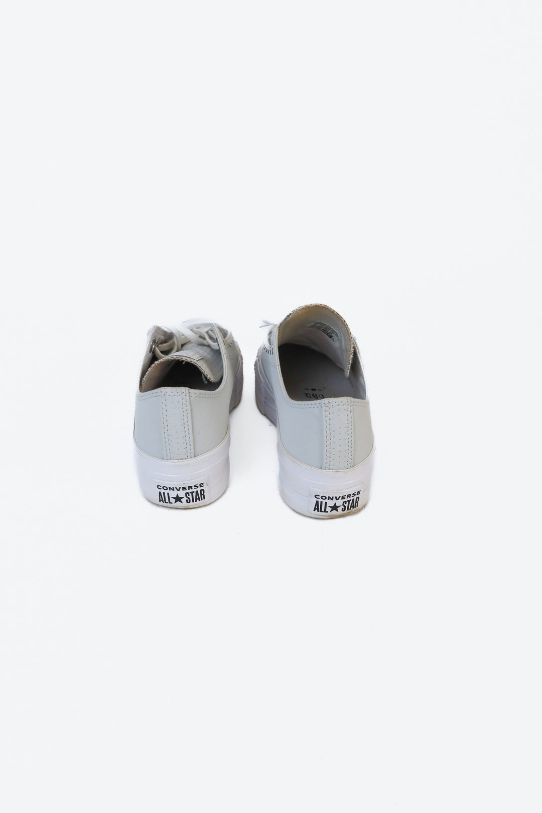 Converse Light Gray Platform Sneakers (6)