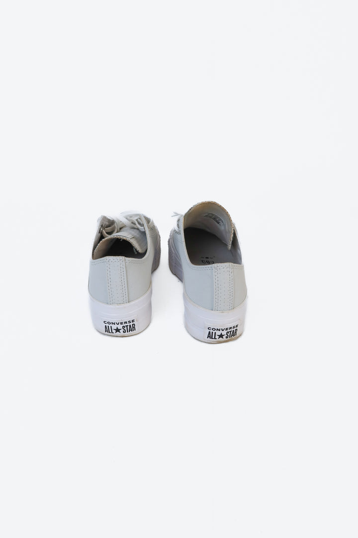 Converse Light Gray Platform Sneakers (6)