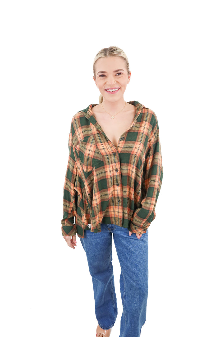 bdg green flannel (s; retail $55)