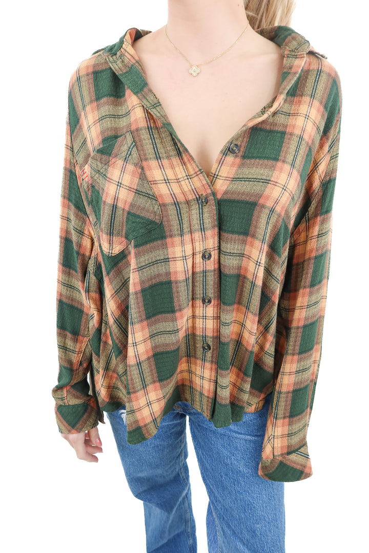 bdg green flannel (s; retail $55)